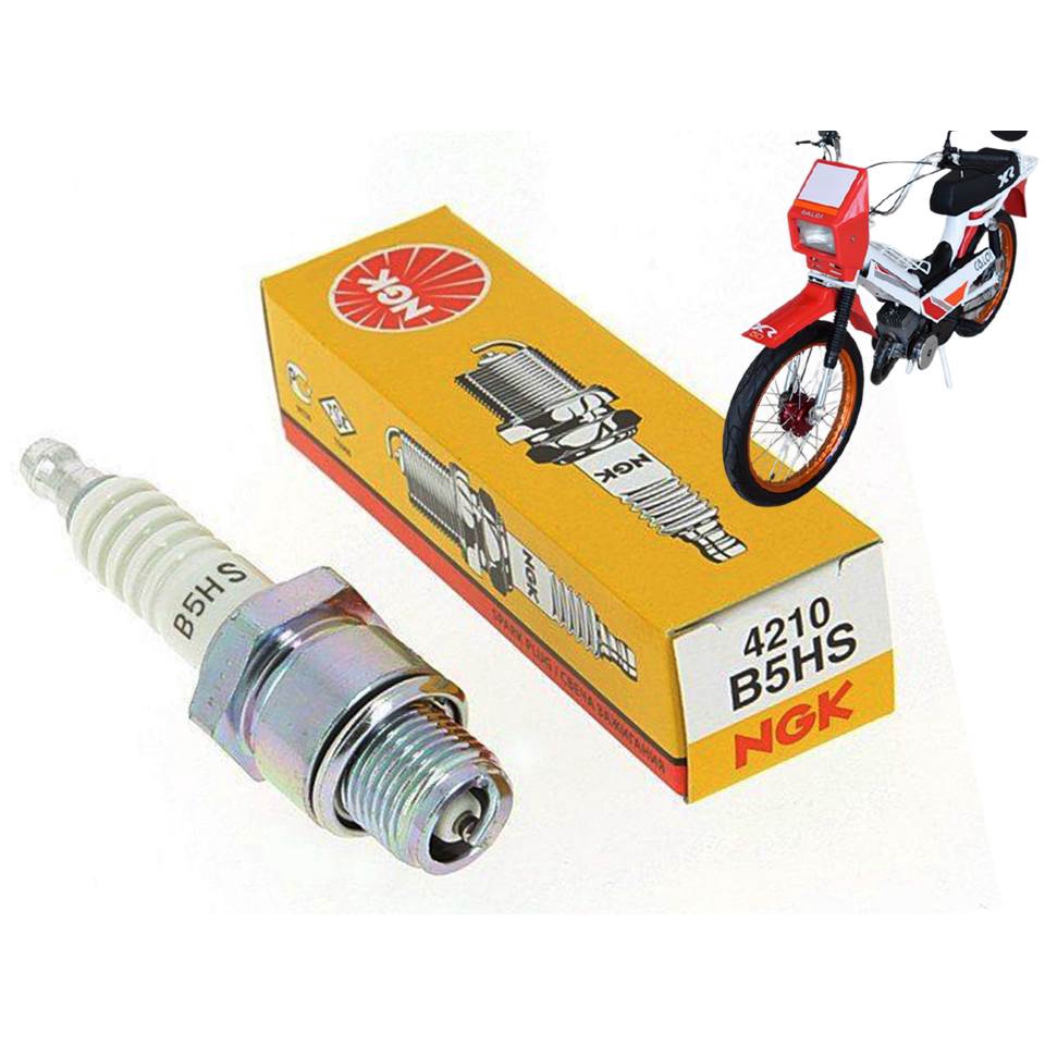 Vela De Ignição Ngk B5hs 50cc Bicicleta Motorizada 2 Tempo Mobilete Monareta Monark Brandy Caloi Bikelete em Oferta na Shopee