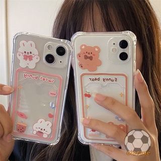 Para Samsung A33 A12 A03s A50 A52s A13 A53 A32 A50s A30s A02s A10s A22 A52 M22 A20 A30 A73 A71 A51 A23 M32 F22 A72 A02 A03 Núcleo S22 Fofo Urso Coelho Carteira TPU Capa Macia