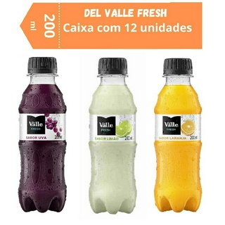 Suco Del Valle Fresh Pet 200ml x 12 unidades - Escolha o Sabor.