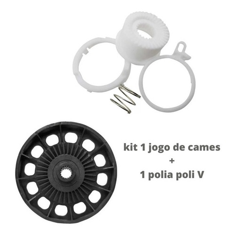 Jogo De Cames Completo E Polia Poli V Para Maquina De Lavar Brastemp Consul