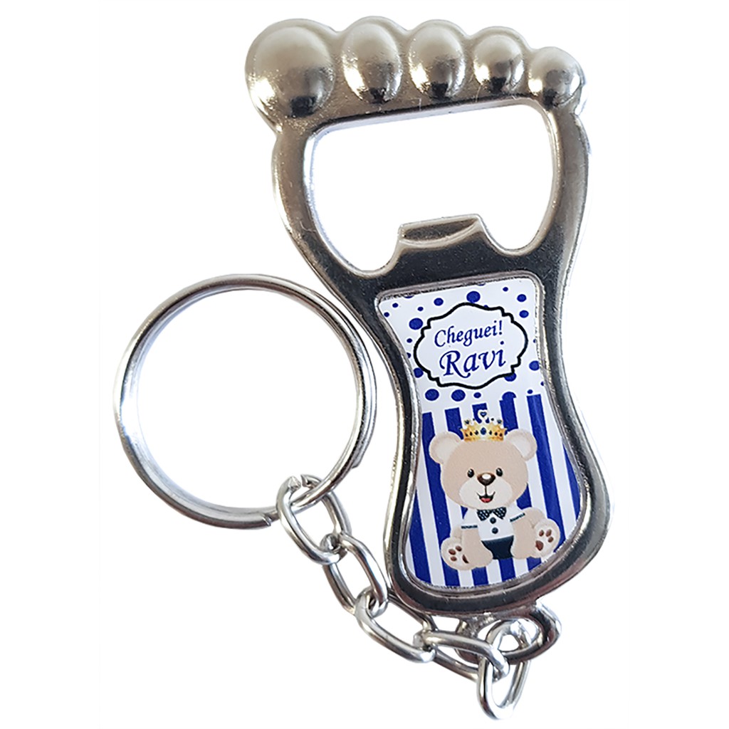 Kit 50 Chaveiros Pézinho Personalizado Nome Do Bebê, Lembrancinha Chá de Bebê, Chá Revelação em Oferta na Shopee