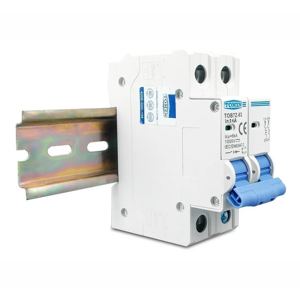 Disjuntor Dc Cc 16a 1000v Bipolar Painel Solar Fotovoltáico