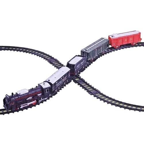 Trenzinho Clássico A Pilhas Ferrorama Trem 19 Peças Play Set