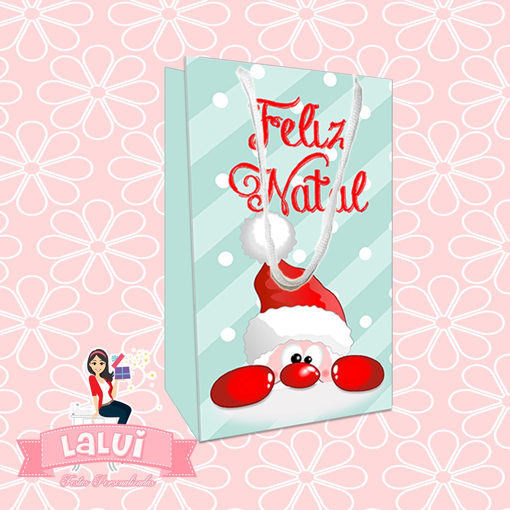 20 Sacolinhas NATAL Lembrancinha - 16x10x5 embalagem festa aniversário sacola personalizada  sacolinhas para lembranc