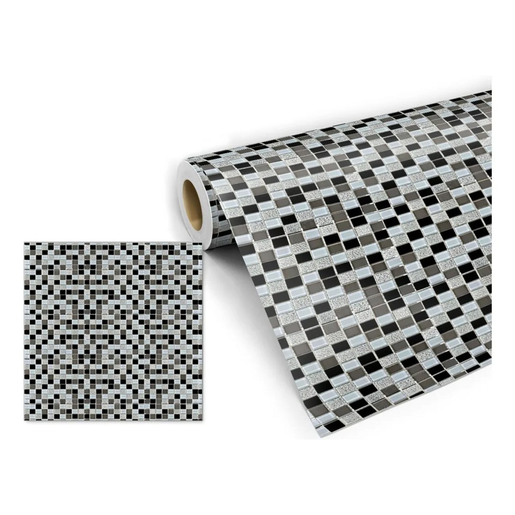 Papel De Parede Vinilico Lavavel Com Estampa De Pastilhas Para Sua Cozinha E Banheiro  - Pastilha 23