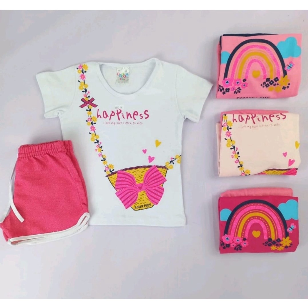 Kit 4 Pe\u00e7as Em Oferta Roupa Ver\u00e3o Infantil Menina 1 a 16 Roupa de ...