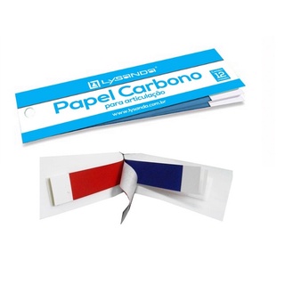 Papel Carbono Para Articulação Lysanda Azul e Vermelho odontologia