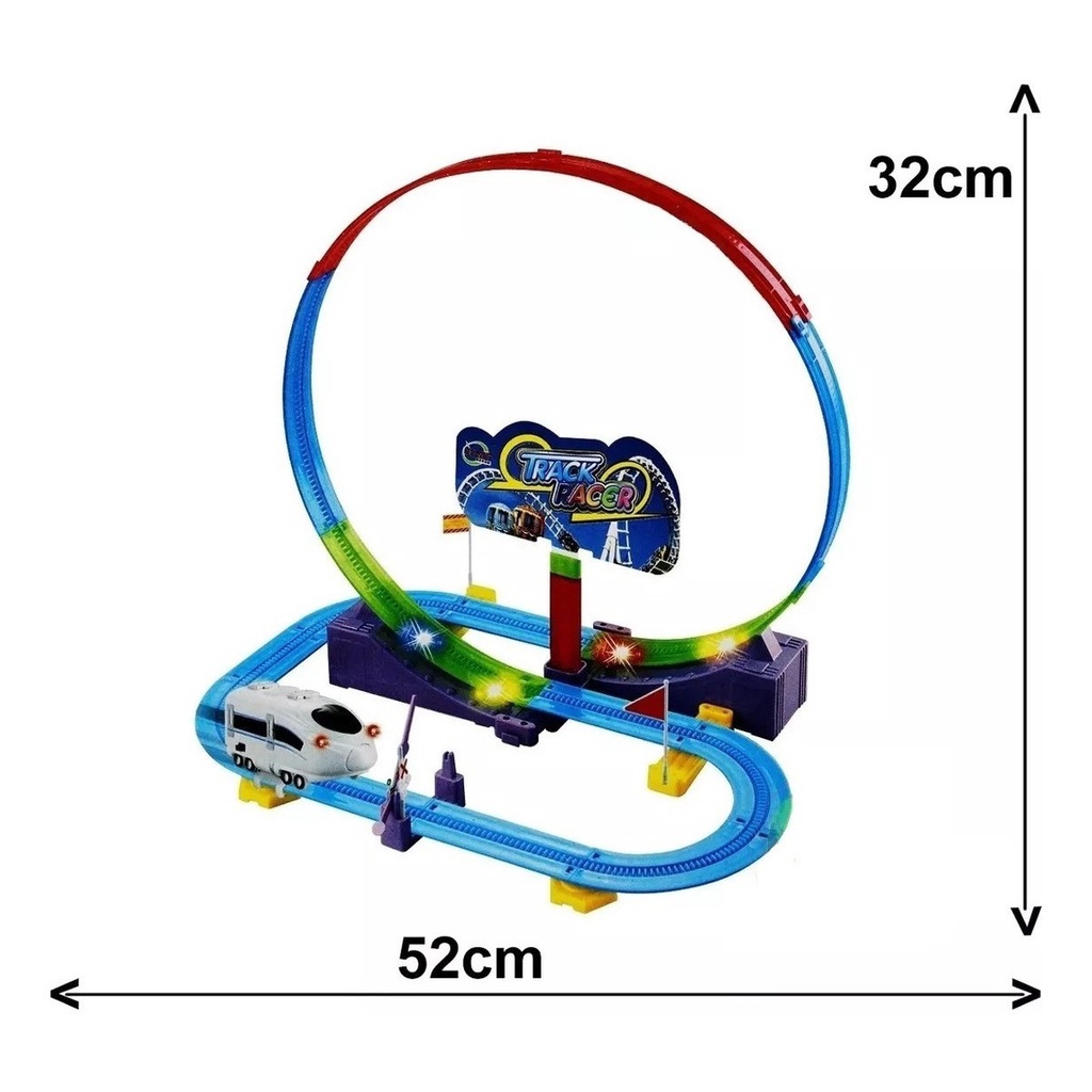 Pista de Trem Para Montar Track Racer Metrô Eletronico a Pilha ...