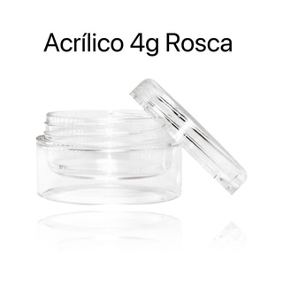 Pote Acrílico 4g C/ Tampa 100 Unds P/ Amostra Grátis De Creme Glitter em Oferta na Shopee