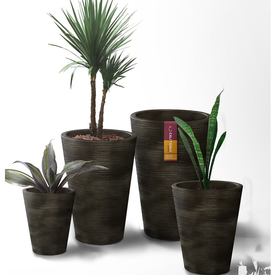 Vaso Decorativo Cone Grafiato – VASO DE PLANTA GRANDE