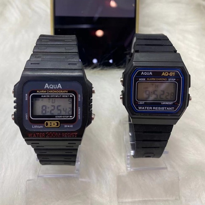 Relógios Masculinos de Pulso Aqua AQ Digital esportivo grande e pequeno feminino em Oferta na Shopee