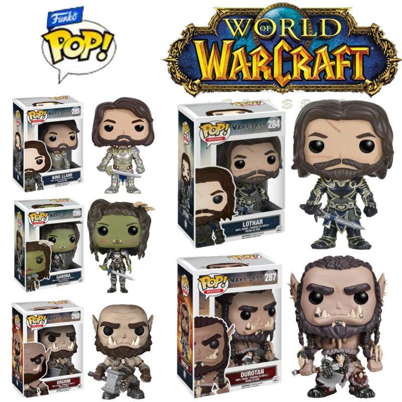 Funko POP ! Warcraft Garona Thrall Orgrim Rei Lane Lothar Durotan Figura De Vinil # 284 285 286 287 288 289