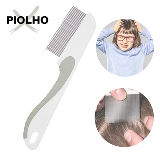 Pente Fino de Aço Extrator De Piolhos Lêndeas Pulgas C/ Ranhuras Aço Inox