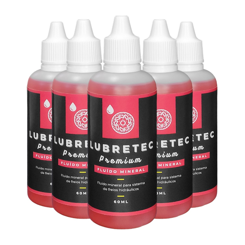 Kit 5x Óleo Mineral Lubretec Sangria Freio Hidráulico
