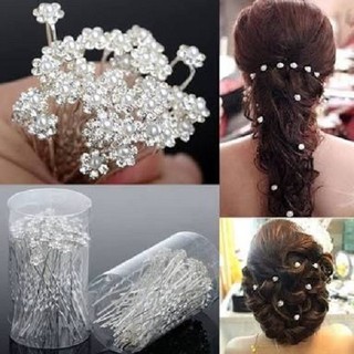 20 Peças Grampo Ponto De Luz Cabelo Com Pérola