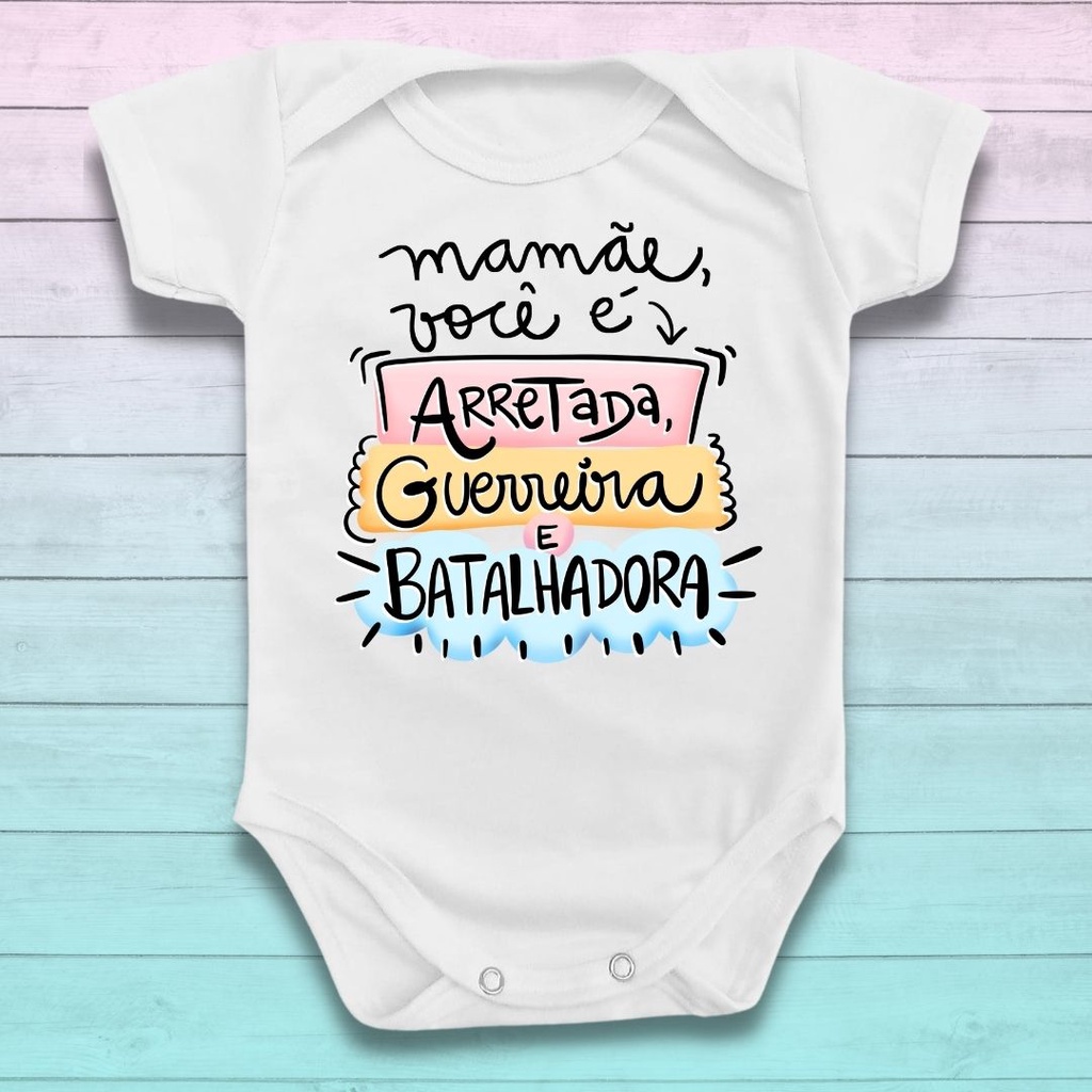 Body Bebê Homenagem Mãe Divertido Mamães Roupinha Infantil