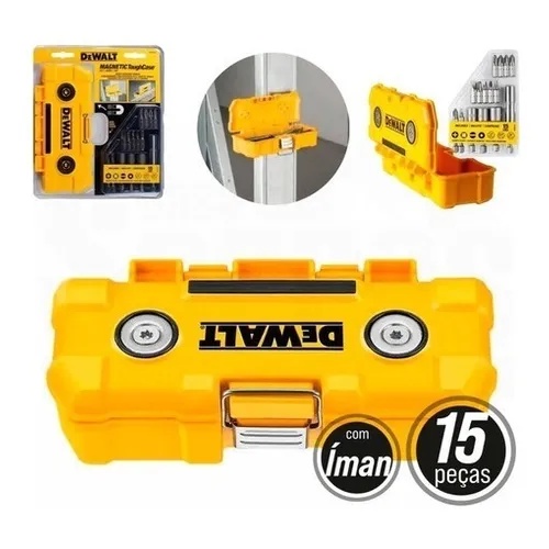 Jogo De Bits E Brocas Magnético 15 Peças Dwmtc15 Dewalt