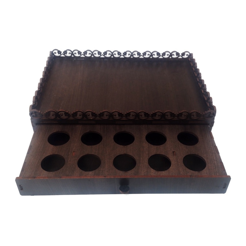 Bandeja Cômoda SEM ESPELHO/VIDRO | Porta Cápsulas TRÊS CORAÇÕES/DOLCE GUSTO/NESPRESS0 com Gaveta SEM ESPELHO MVM DECOR