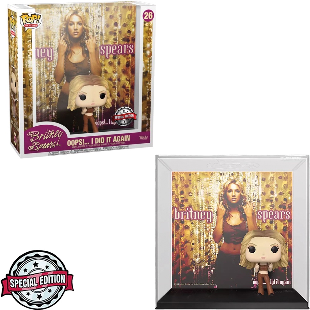 Funko Pop Rocks Albums Britney Spears Exclusive - Oops… I Did It Again 26 Novo Original