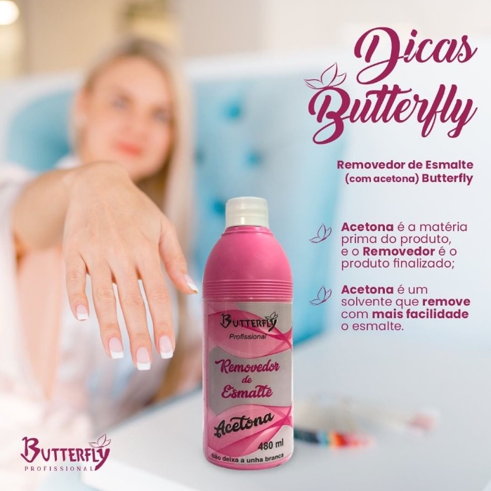 Butterfly Removedor de Esmalte à Base de Acetona 480ml