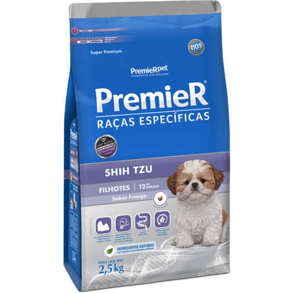 Ração Premier Pet Raças Específicas Shih Tzu Filhote 2,5kg