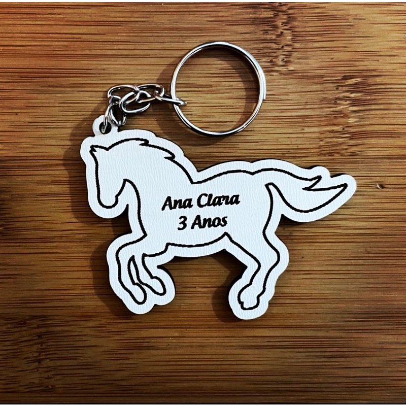 Kit de Chaveiros Cavalo Fazendinha Brinde Personalizado em MDF