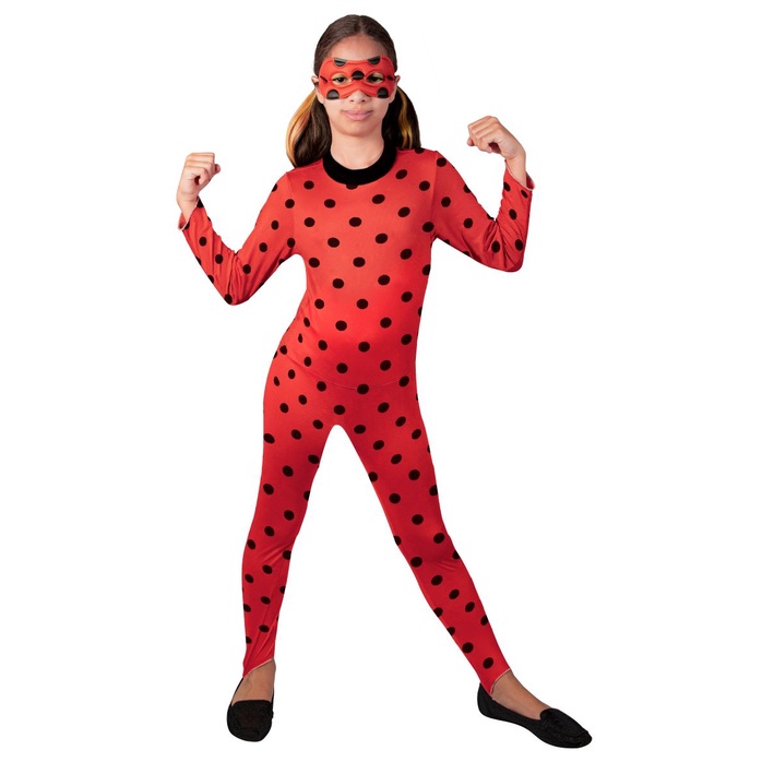 Fantasia Ladybug Infantil Original Luxo com Máscara e Ioiô