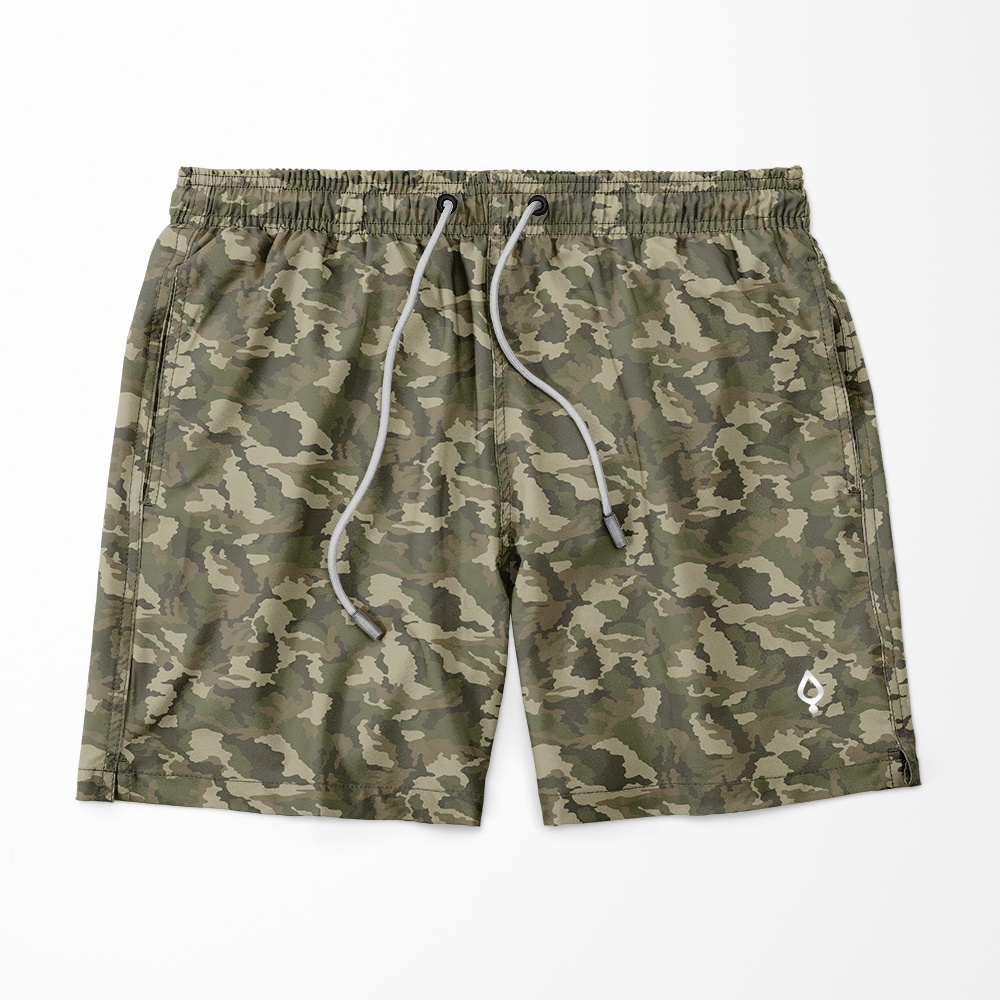Short Bermuda Camuflado Estampada Masculino Tactel elastano Básico Academia Treino Praia em Oferta na Shopee
