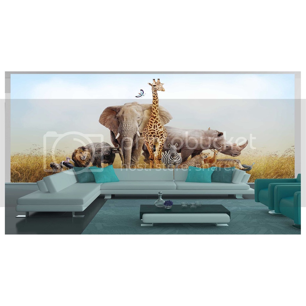 Papel de Parede Decorativo - Adesivo de Parede Animais Savana Safari África m² ANM241