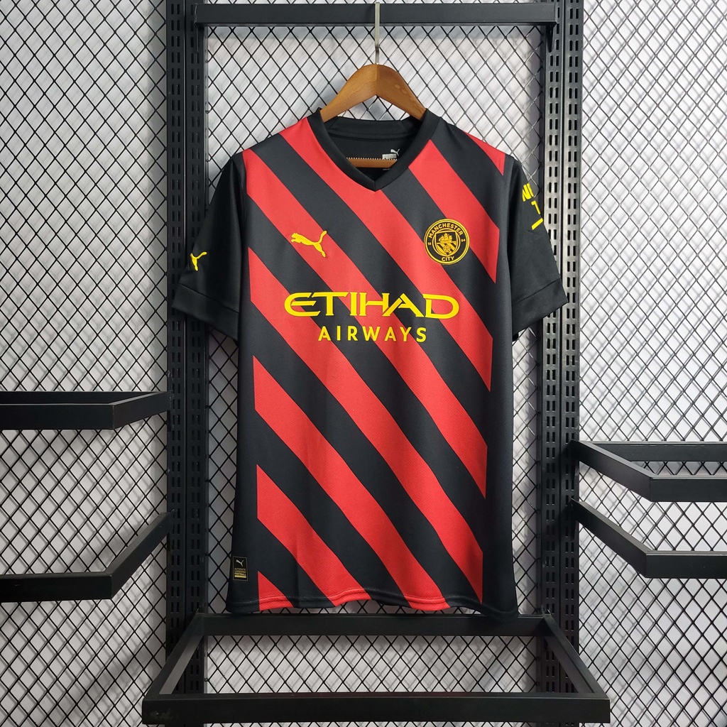 Camisa De Time Tailandesa 22/23 Futebol man city Away/preto