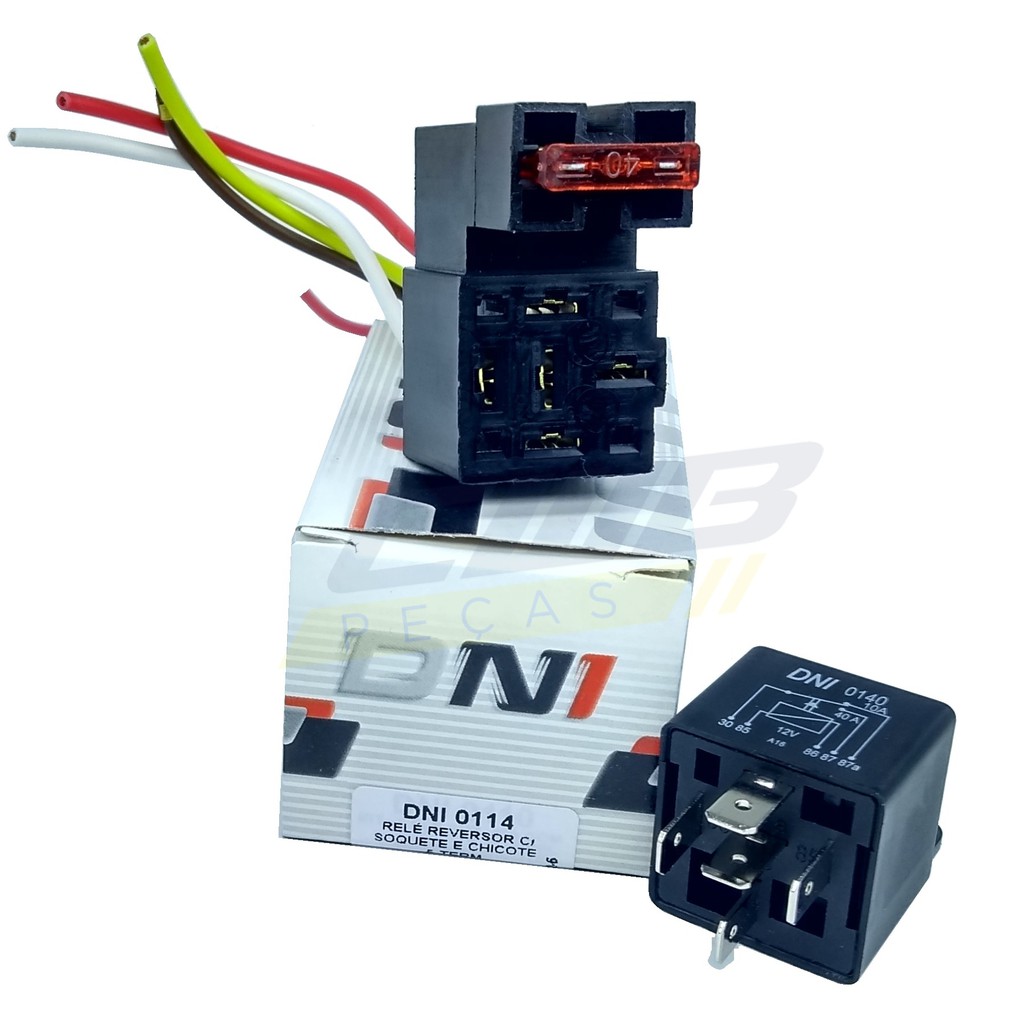 Relé Reversor Com Soquete E Chicote - 12v - 40a - Dni 0114