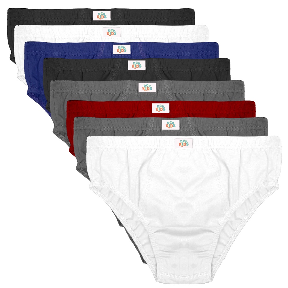 Cueca Infantil Slip Kit 8 peças DCP Kids Algodão
