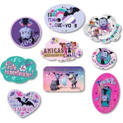 Kit Plaquinhas Divertidas Festa Vampirina - 09 unidades - Festcolor - Rizzo Festas