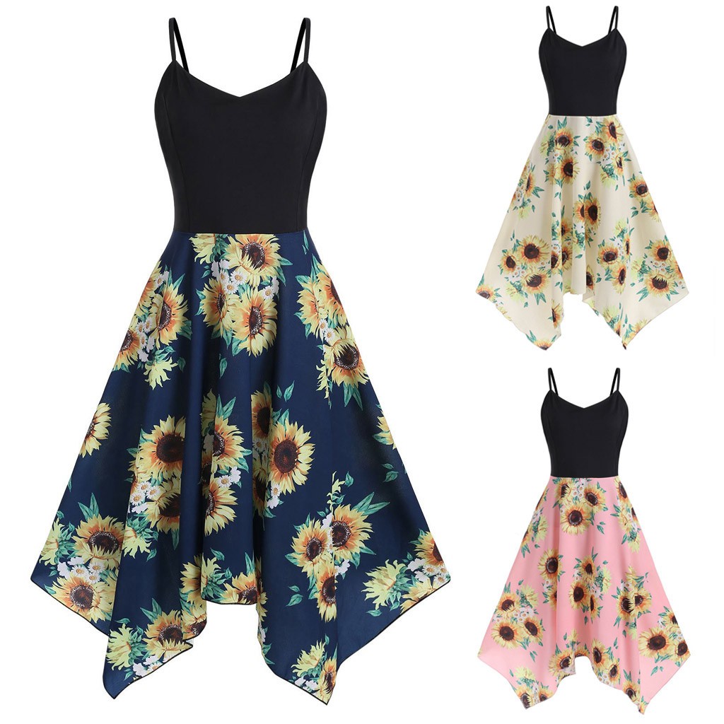 vestido plus size girassol