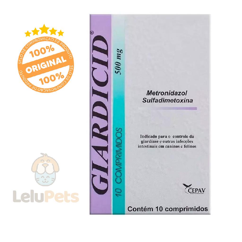Giardicid 500mg 10 Comprimidos Cepav em Oferta na Shopee