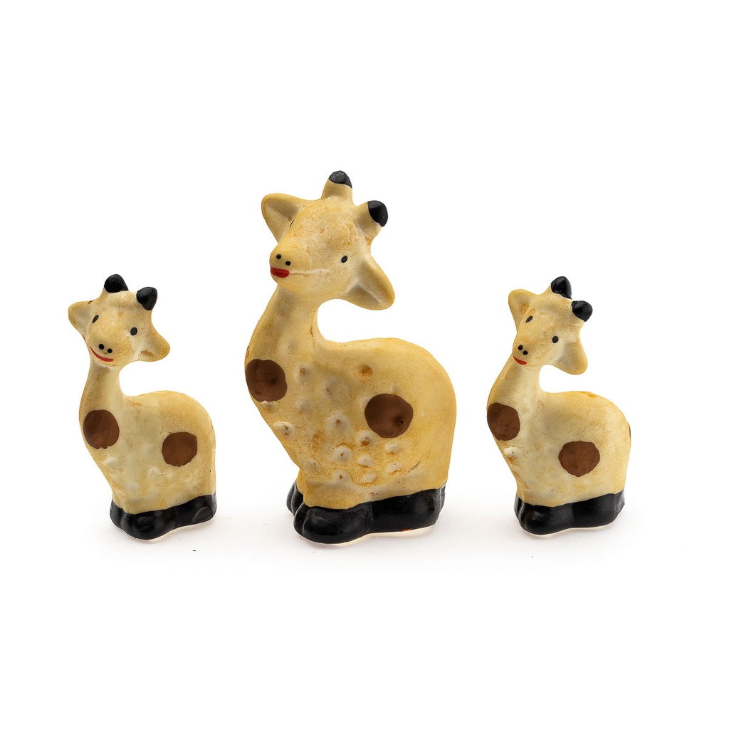 Miniatura Bichinhos Familia de Girafa Porcelana Enfeite Jardim Vaso de Flor em Oferta na Shopee