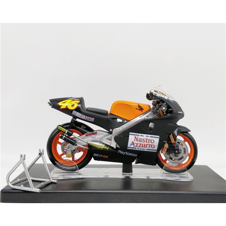 Leo 1:18 MotoGP ROSSI #46 Honda NSR 500 test Valencia 2000 Bike Model NEW IN BOX
