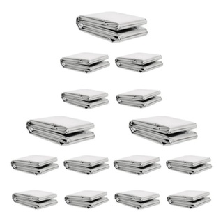 Kit 15 Cobertores Térmicos Aluminizados Emergência Resgate Trilha Camping Aquecimento 2.10x1.40
