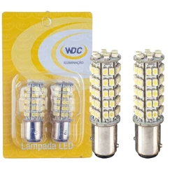 PAR LÂMPADA LED UNIVERSAL 2 POLOS 1157 (68 LEDS 3528)