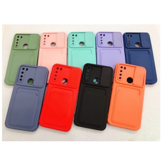 Capinha de Celular Tampa Câmera Com Porta Cartão Para XIAOMI REDMI NOTE 8 Capa Case Protetor de camera fosca