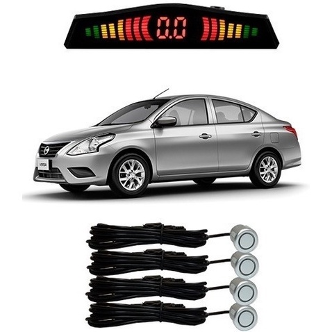 Sensor De Estacionamento Ré Versa Todos Os Modelos Prata em Oferta na Shopee