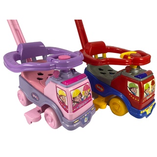 Totoka Triciclo Infantil Com Proteção Nas Laterais Rosa e Azul Plus Musical