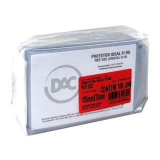 Protetor de Documento Multiuso com aba 105mm x 70mm RG - DAC em Oferta na Shopee