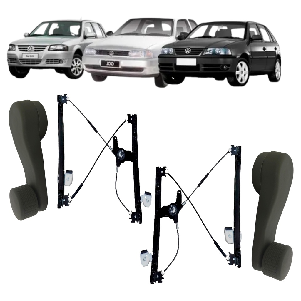 Par Máquina Vidro Manual Dianteira Gol G2 G3 G4 4 Portas