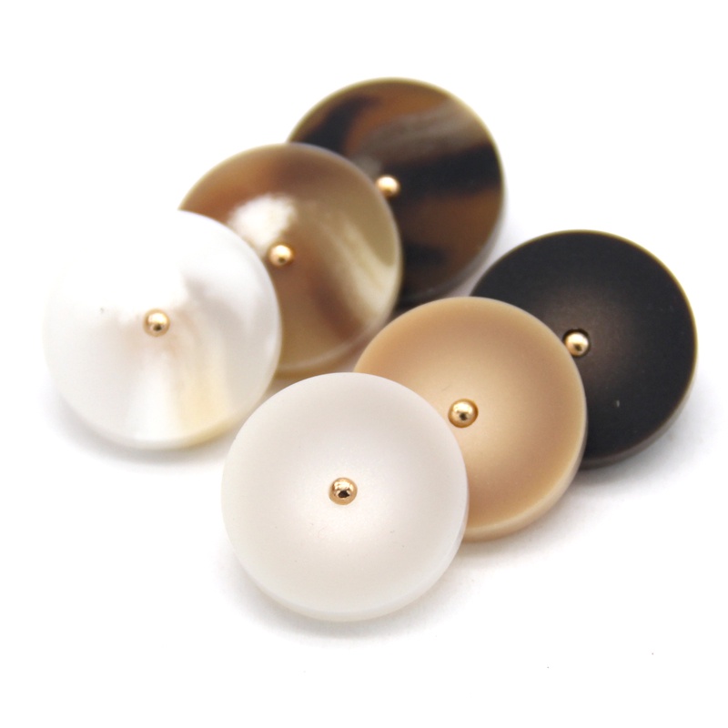 Botões De Resina De Chifre Redondo Clássico De 15/20/25/30mm Para Costura Feminina Jaqueta Casaco Terno Grandes Decoraçõ