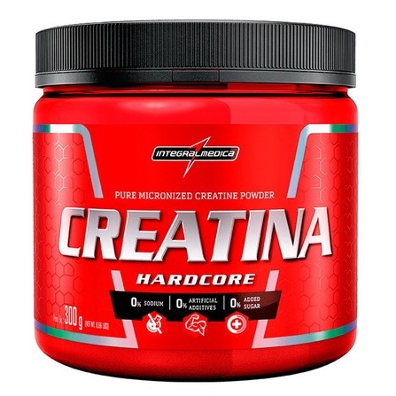 Creatina monohidratada 300g (Integralmédica) suplemento para ganho de força e massa muscular