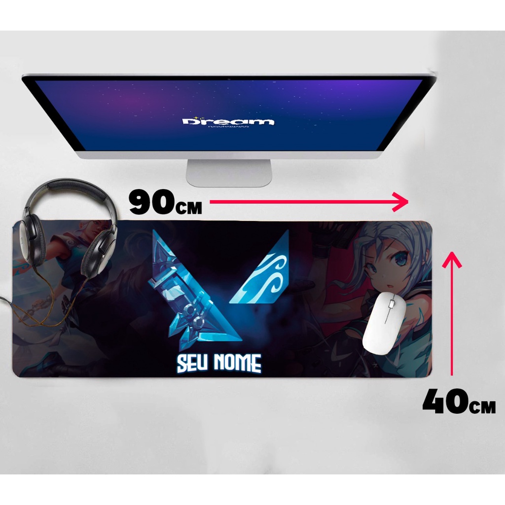 Mouse Pad Gamer Reyna Jett Valorant Extra Grande 90x40 Personalizado ...