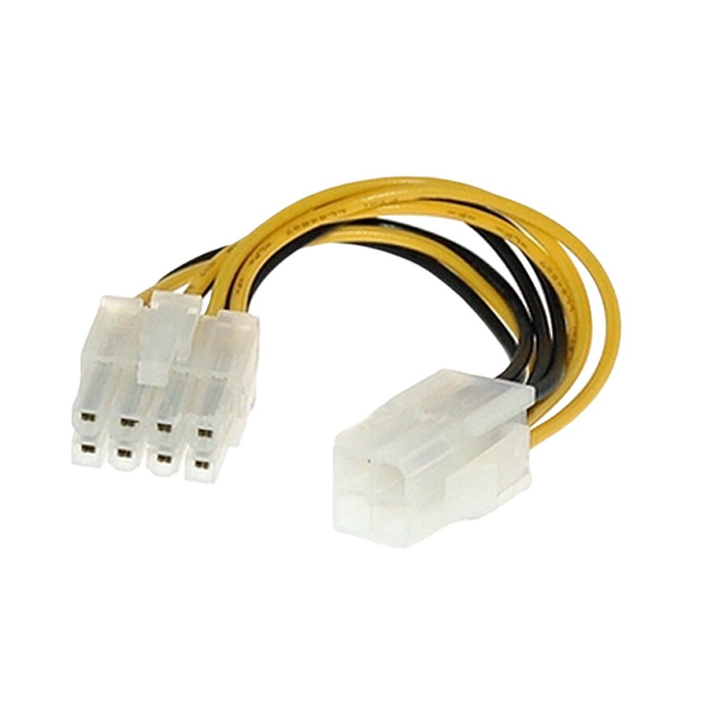 Adaptador Conector Energia Força 4 Pinos Para 8 Pinos Atx Cpu 12v Auxiliar Placa P4