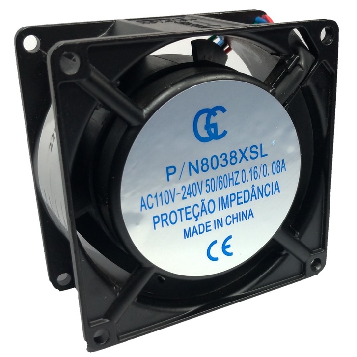 Micro Ventilador 80x80x38 110V 220V 80x80 Bivolt Cooler Ventoinha em Oferta na Shopee