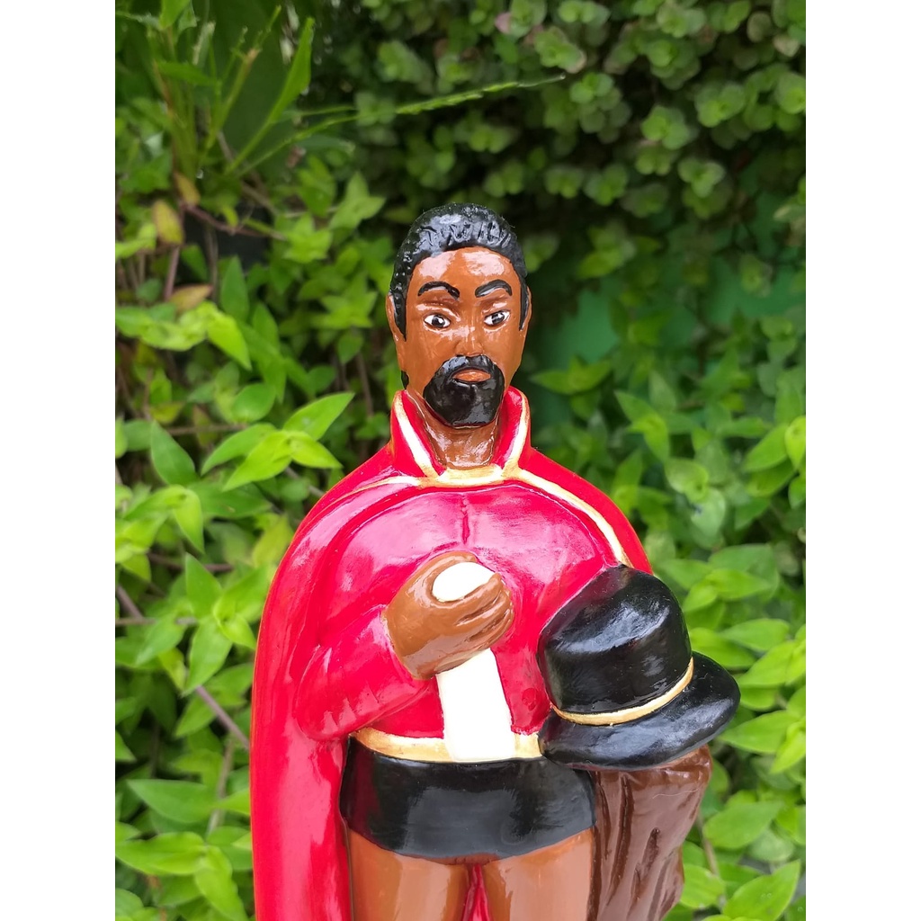 Escultura Imagem Exu Marabô Toquinho Em Gesso 22 Cm